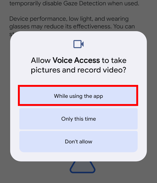 Tap Continue then While using the app